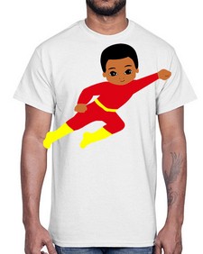 super kid 4#- black boys or men- Cotton Tee