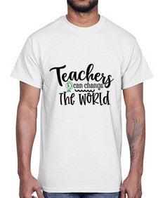 teachers can change the world Style 393#- teacher- Cotton Tee