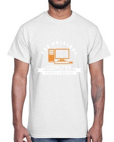 the original computer print delete 12#- computer- Cotton Tee