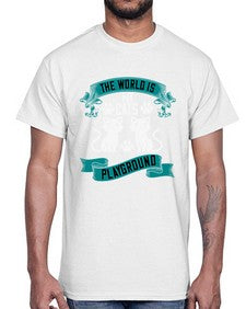the world is my cats playground Style 119#- cats- Cotton Tee