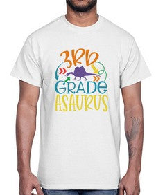 third grade asaurus 948#- third grade- Cotton Tee