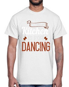 this kitchen is for dancing 433#- cooking- Cotton Tee