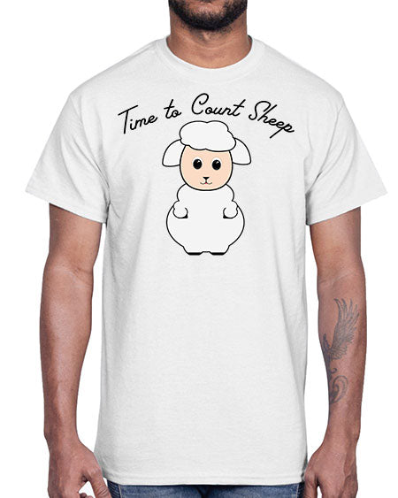 time to count sheep- sheep- Cotton Tee