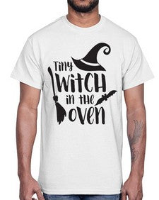 tiny witch in the oven 18#- witch- Cotton Tee