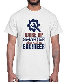 wake up smarter sleep with an engineer Style 459#- engineer- Cotton Tee