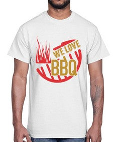 we love bbq 459#- bbq- Cotton Tee
