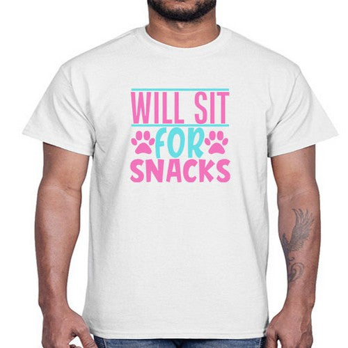 will sit for snacks Style 57#- dogs- Cotton Tee
