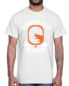 window seat please  51#- airplane- Cotton Tee