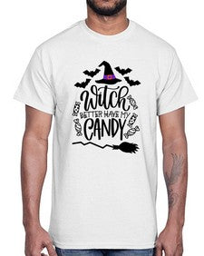 witch better have my candy 17#- witch- Cotton Tee