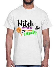 witchbetterhavecandy 12#- witch- Cotton Tee