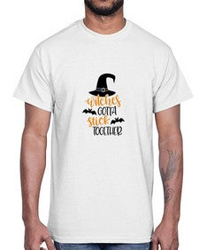 witches gotta stick together 5#- witch- Cotton Tee