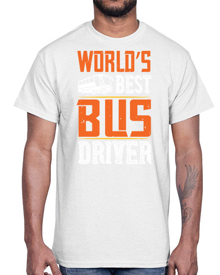 worlds best bus driver Style 1668#- Bus Driver- Cotton Tee
