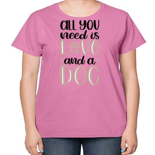 All You Need Is Love Style 36# - dogs-  Ladies T-Shirt