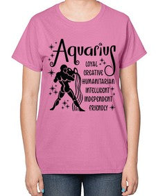 Aquarius 64# - aquarius-  Ladies T-Shirt