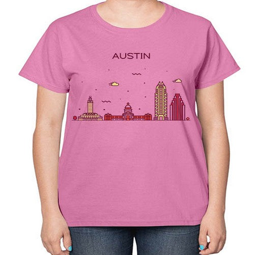 AustinTX 382# - cities-  Ladies T-Shirt