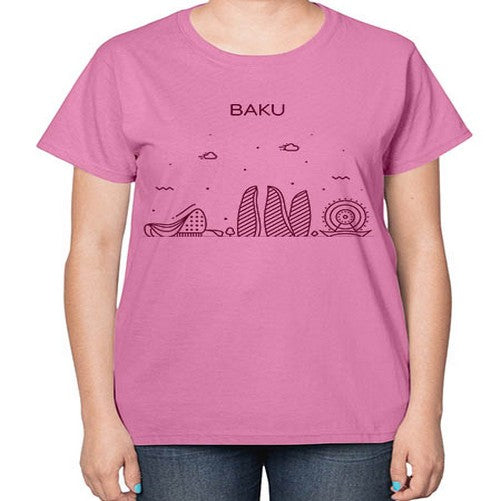 Baku 391# - cities-  Ladies T-Shirt