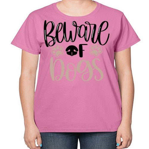 Beware Of Dogs Style 33# - dogs-  Ladies T-Shirt