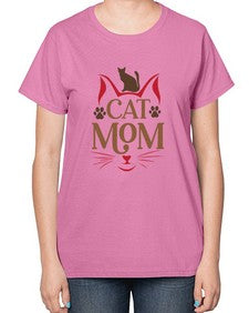 Cat Mom Style 6# - cats-  Ladies T-Shirt