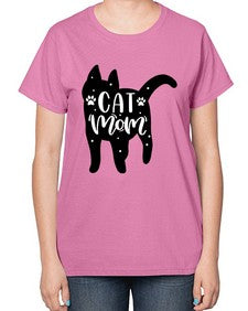 Cat Mom Style 86# - cats-  Ladies T-Shirt