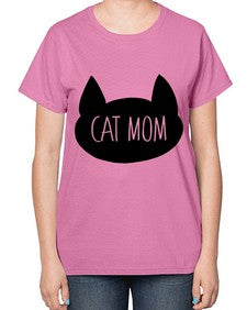 Cat Mom - cats-  Ladies T-Shirt