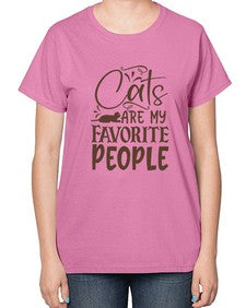 Cats Are My Favorite People Style 7# - cats-  Ladies T-Shirt