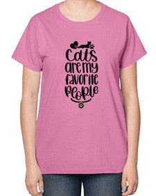 Cats Are My Favorite People Style 89# - cats-  Ladies T-Shirt