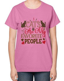 Cats Are My Favorite People Style 8# - cats-  Ladies T-Shirt