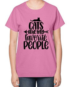 Cats Are My Favorite People Style 90# - cats-  Ladies T-Shirt