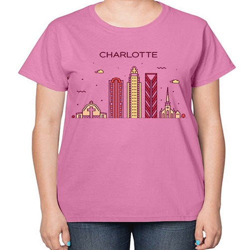 CharlotteNC 560# - cities-  Ladies T-Shirt