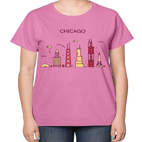 Chicago 572# - cities-  Ladies T-Shirt