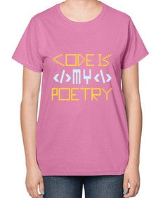 Code is my poetry 21# - computer-  Ladies T-Shirt