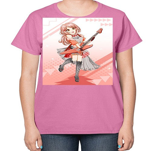 Cute rock star girl with guitar game 17# - anime-  Ladies T-Shirt