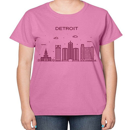 DetroitMI 663# - cities-  Ladies T-Shirt