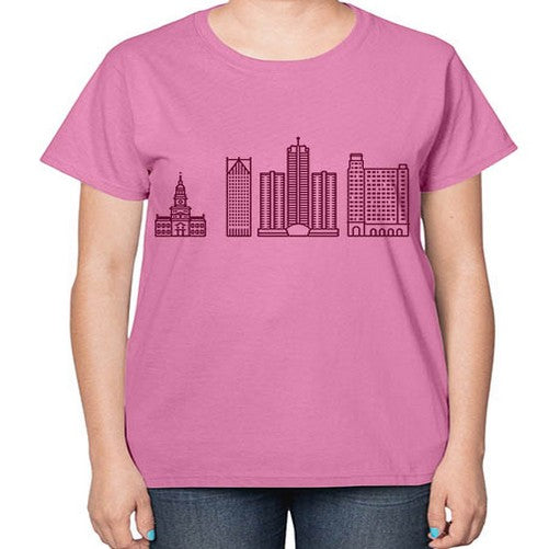 DetroitMI 664# - cities-  Ladies T-Shirt
