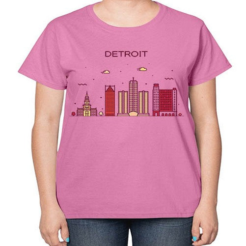 DetroitMI 665# - cities-  Ladies T-Shirt