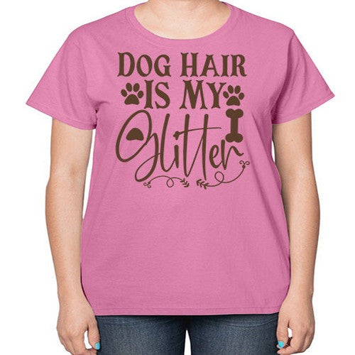 Dog Hair Is My Glitter Style 100# - dogs-  Ladies T-Shirt