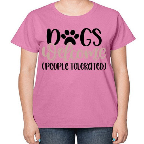 Dogs Welcome Style 21# - dogs-  Ladies T-Shirt