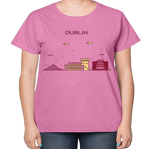 Dublin 694# - cities-  Ladies T-Shirt