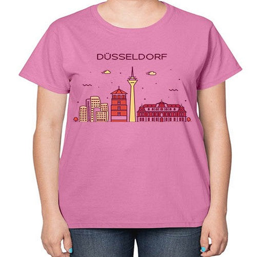 Dusseldorf 698# - cities-  Ladies T-Shirt