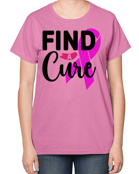 Find a Cure 26# - breast cancer-  Ladies T-Shirt