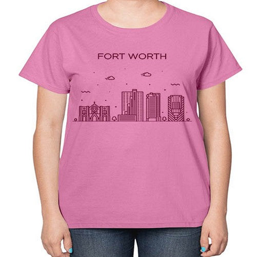 FortWorth 738# - cities-  Ladies T-Shirt