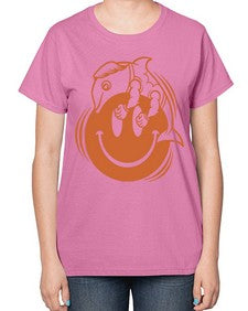 Give smile get hugs 131# - cartoon general-  Ladies T-Shirt