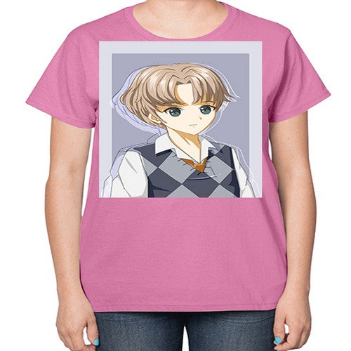 Handsome and cool boy with uniform 34# - anime-  Ladies T-Shirt