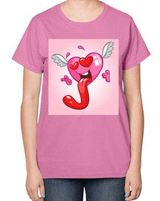Heart 139# - cartoon general-  Ladies T-Shirt