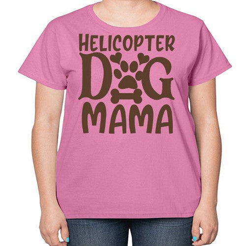 Helicopter Dog Mama Style 87# - dogs-  Ladies T-Shirt
