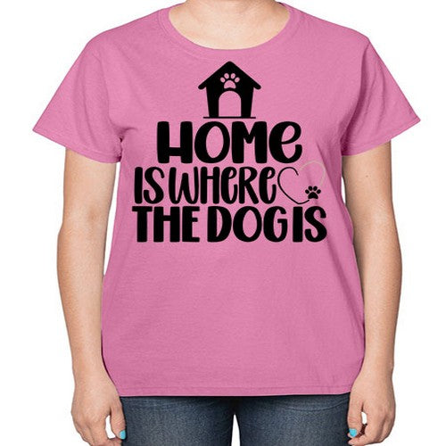 Home Is Where The Dogis Style 20# - dogs-  Ladies T-Shirt