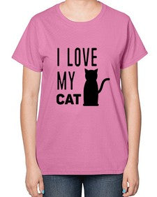 I Love My Cat Style 57# - cats-  Ladies T-Shirt