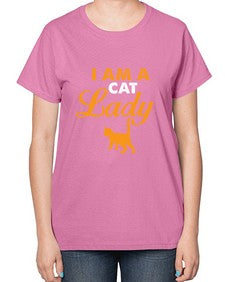 I am a cat lady - cats-  Ladies T-Shirt