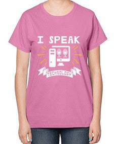 I speak technology 37# - computer-  Ladies T-Shirt