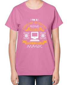 Im a computer scientist please stand back 34# - computer-  Ladies T-Shirt